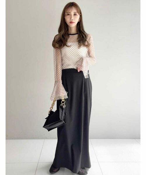 DRESSTERIOR / ドレステリア カットソー | 【洗える/シアー素材】シアードットベルスリーブカットソー | 詳細23