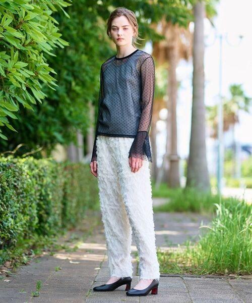 DRESSTERIOR / ドレステリア カットソー | 【洗える/シアー素材】シアードットベルスリーブカットソー | 詳細4