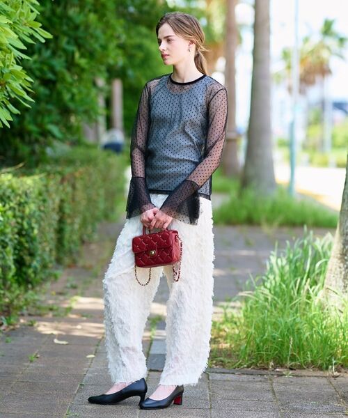 DRESSTERIOR / ドレステリア カットソー | 【洗える/シアー素材】シアードットベルスリーブカットソー | 詳細5