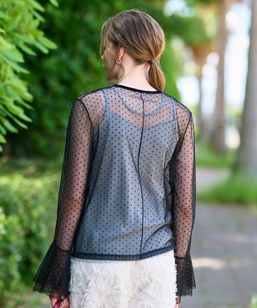 DRESSTERIOR / ドレステリア カットソー | 【洗える/シアー素材】シアードットベルスリーブカットソー | 詳細9