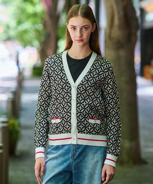 DRESSTERIOR / ドレステリア カーディガン・ボレロ | オーバーラップサークルVネックカーディガン(ベージュ(152))