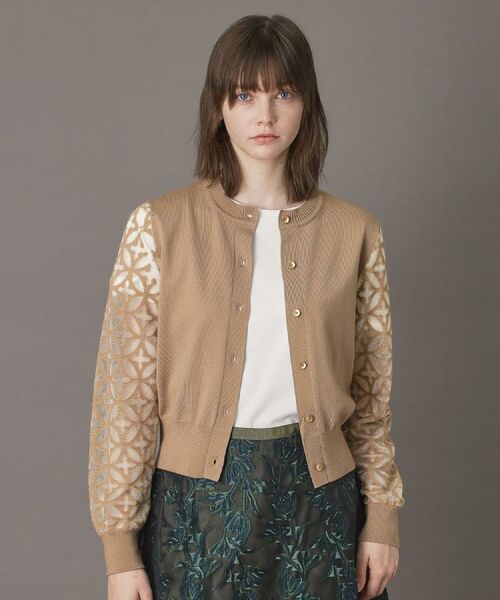 DRESSTERIOR / ドレステリア カーディガン・ボレロ | オーバーラップオパールスリーブカーディガン(キャメルブラウン(041))