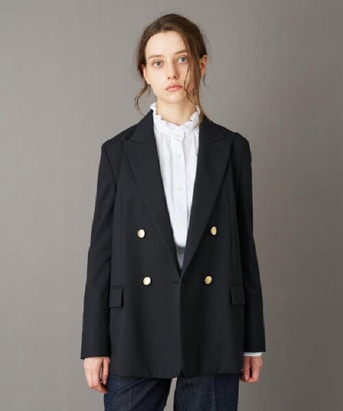 新品ドレステリア ネイビー ダブルブレスト テーラードジャケット ドレステリア DRESSTERIOR ダブルブレストネイビーブレザー