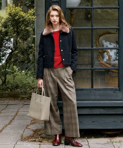 DRESSTERIOR / ドレステリア レザーブルゾン・ジャケット | 【otonaMUSE 11月号掲載】2WAYファーカラーメルトンジャケット | 詳細1