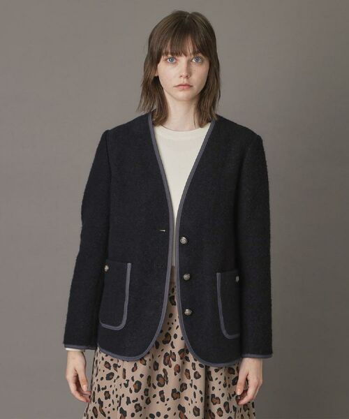 DRESSTERIOR / ドレステリア ノーカラージャケット | チロリアンニットジャケット | 詳細1