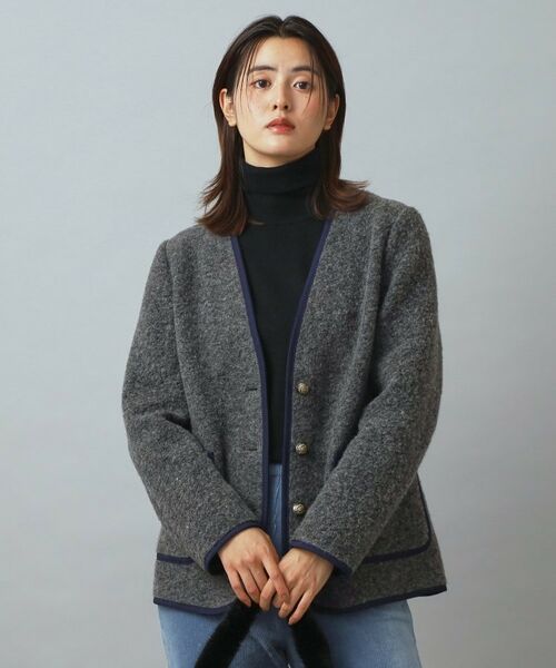 DRESSTERIOR / ドレステリア ノーカラージャケット | チロリアンニットジャケット | 詳細13
