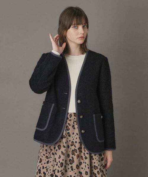 DRESSTERIOR / ドレステリア ノーカラージャケット | チロリアンニットジャケット | 詳細2