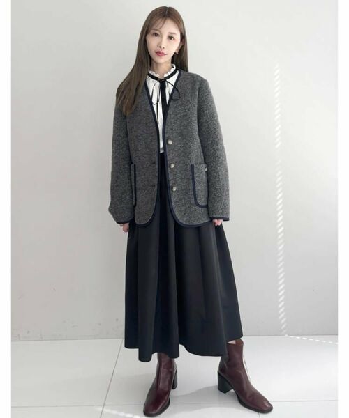 DRESSTERIOR / ドレステリア ノーカラージャケット | チロリアンニットジャケット | 詳細22