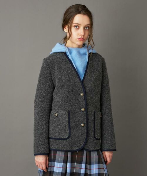 DRESSTERIOR / ドレステリア ノーカラージャケット | チロリアンニットジャケット | 詳細7