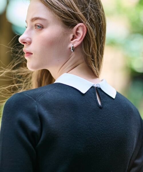 DRESSTERIOR / ドレステリア ロング・マキシ丈ワンピース | 【美人百花／モデル美香着用】オーバーラップバイカラーニットコンビワンピース | 詳細10