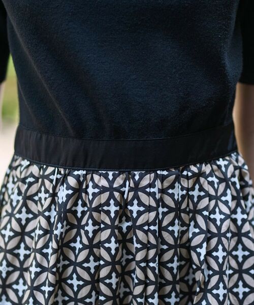 DRESSTERIOR / ドレステリア ロング・マキシ丈ワンピース | 【美人百花／モデル美香着用】オーバーラップバイカラーニットコンビワンピース | 詳細13