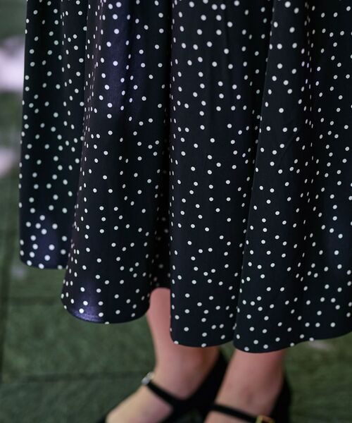 DRESSTERIOR / ドレステリア ロング・マキシ丈ワンピース | 【手洗い可】ウエストシャーリングドットワンピース | 詳細10