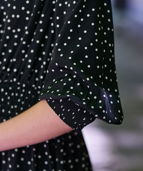 DRESSTERIOR / ドレステリア ロング・マキシ丈ワンピース | 【手洗い可】ウエストシャーリングドットワンピース | 詳細9