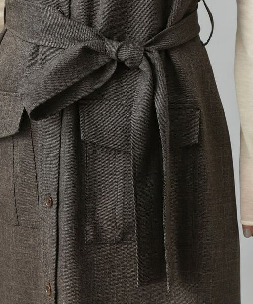 DRESSTERIOR / ドレステリア ロング・マキシ丈ワンピース | 【洗える/前開きボタン】ウォッシャブルツイードライクワンピース | 詳細10
