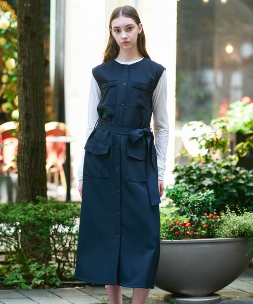 DRESSTERIOR / ドレステリア ロング・マキシ丈ワンピース | 【洗える/前開きボタン】ウォッシャブルツイードライクワンピース | 詳細14