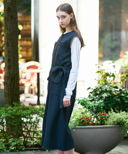 DRESSTERIOR / ドレステリア ロング・マキシ丈ワンピース | 【洗える/前開きボタン】ウォッシャブルツイードライクワンピース | 詳細15