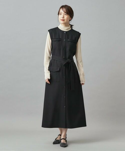 DRESSTERIOR / ドレステリア ロング・マキシ丈ワンピース | 【洗える/前開きボタン】ウォッシャブルツイードライクワンピース | 詳細17