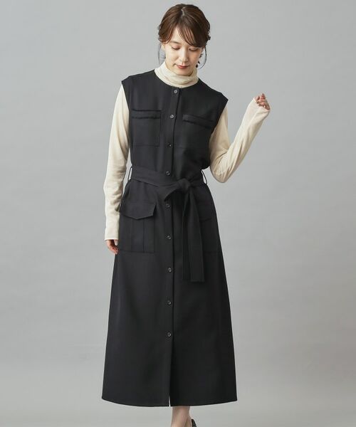 DRESSTERIOR / ドレステリア ロング・マキシ丈ワンピース | 【洗える/前開きボタン】ウォッシャブルツイードライクワンピース | 詳細19