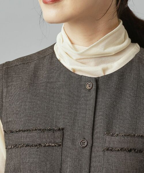 DRESSTERIOR / ドレステリア ロング・マキシ丈ワンピース | 【洗える/前開きボタン】ウォッシャブルツイードライクワンピース | 詳細6