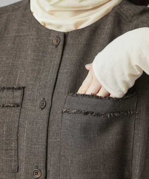 DRESSTERIOR / ドレステリア ロング・マキシ丈ワンピース | 【洗える/前開きボタン】ウォッシャブルツイードライクワンピース | 詳細8
