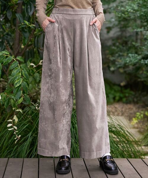 DRESSTERIOR / ドレステリア パンツ | ソフト別珍イージーパンツ(グレー(012))