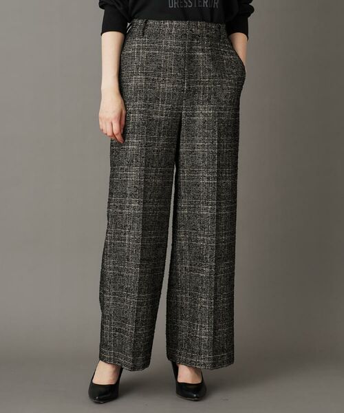 DRESSTERIOR / ドレステリア パンツ | ループグレンチェックワイドパンツ(ブラック(219))