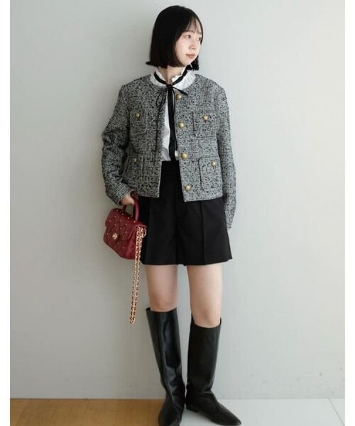 DRESSTERIOR / ドレステリア ショート・ハーフ・半端丈パンツ | 【美人百花/モデル美香着用/otonaMUSE 11月号掲載】ブラックSET UPショートパンツ | 詳細16