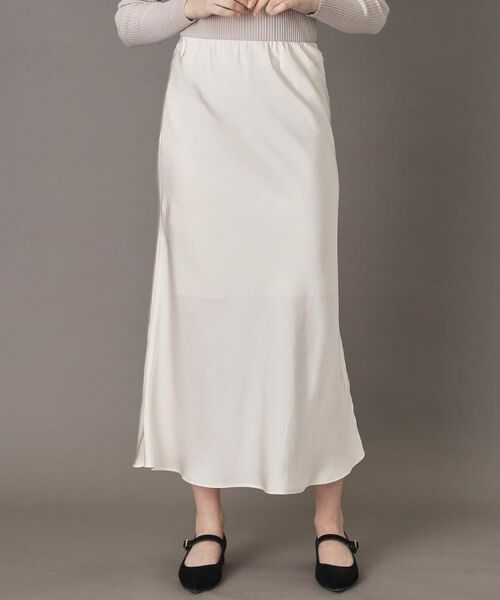 DRESSTERIOR / ドレステリア ロング・マキシ丈スカート | 【CLASSY.12月号掲載】ストレッチヴィンテージサテンナロースカート(オフホワイト(003))
