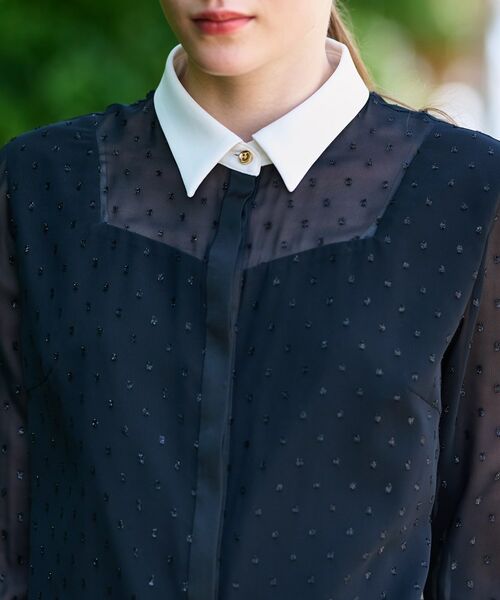 DRESSTERIOR / ドレステリア シャツ・ブラウス | 【洗える/シアー素材】フィルムドットクレリックブラウス | 詳細11