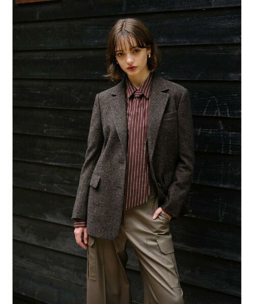 DRESSTERIOR / ドレステリア シャツ・ブラウス | 【洗える/オンオフ/otonaMUSE 11月号掲載】3WAYタイ付きアーカーストライプシャツ | 詳細1