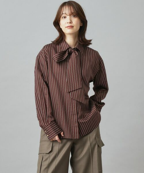 DRESSTERIOR / ドレステリア シャツ・ブラウス | 【洗える/オンオフ/otonaMUSE 11月号掲載】3WAYタイ付きアーカーストライプシャツ | 詳細15