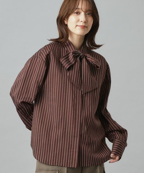 DRESSTERIOR / ドレステリア シャツ・ブラウス | 【洗える/オンオフ/otonaMUSE 11月号掲載】3WAYタイ付きアーカーストライプシャツ | 詳細16