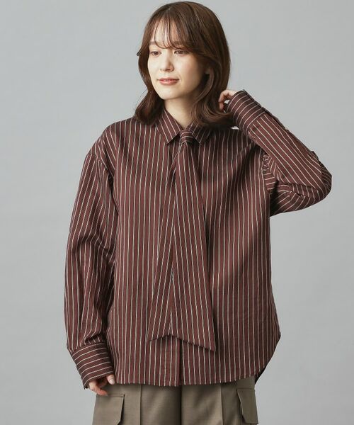 DRESSTERIOR / ドレステリア シャツ・ブラウス | 【洗える/オンオフ/otonaMUSE 11月号掲載】3WAYタイ付きアーカーストライプシャツ | 詳細17
