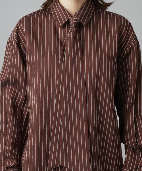 DRESSTERIOR / ドレステリア シャツ・ブラウス | 【洗える/オンオフ/otonaMUSE 11月号掲載】3WAYタイ付きアーカーストライプシャツ | 詳細18