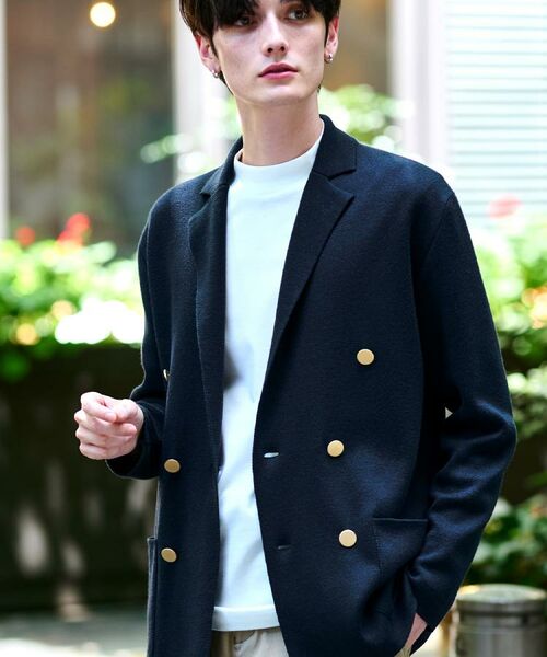 DRESSTERIOR / ドレステリア テーラードジャケット | ダブルブレスト ニットジャケット | 詳細11