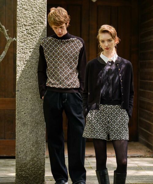 DRESSTERIOR / ドレステリア ニット・セーター | オーバーラップサークルジャカード タートルニット | 詳細2