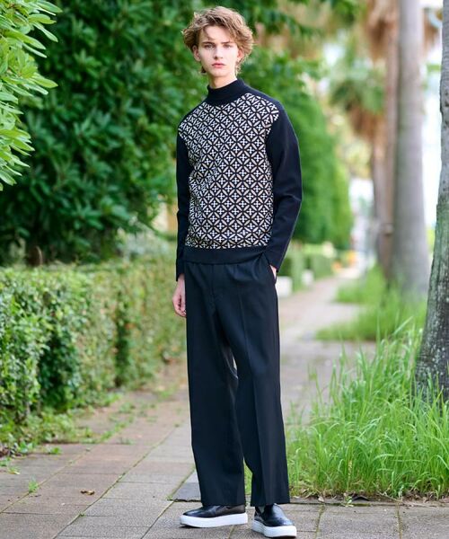 DRESSTERIOR / ドレステリア ニット・セーター | オーバーラップサークルジャカード タートルニット | 詳細3
