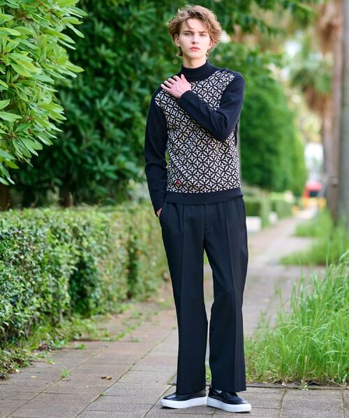 DRESSTERIOR / ドレステリア ニット・セーター | オーバーラップサークルジャカード タートルニット | 詳細4