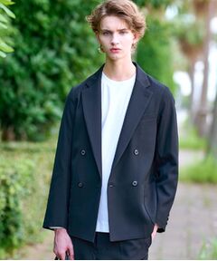 DRESSTERIOR / ドレステリア テーラードジャケット | 【セットアップ可】クリアーカルゼ コンフォータブル ダブルジャケット