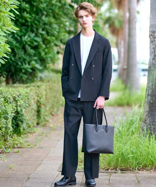 DRESSTERIOR / ドレステリア テーラードジャケット | 【セットアップ可】クリアーカルゼ コンフォータブル ダブルジャケット | 詳細1