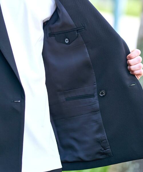 DRESSTERIOR / ドレステリア テーラードジャケット | 【セットアップ可】クリアーカルゼ コンフォータブル ダブルジャケット | 詳細10