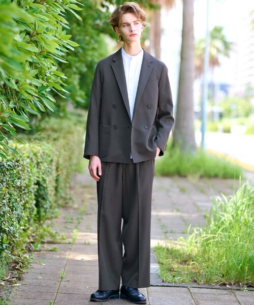 DRESSTERIOR / ドレステリア テーラードジャケット | 【セットアップ可】クリアーカルゼ コンフォータブル ダブルジャケット | 詳細11