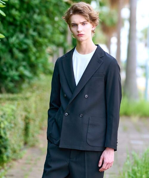 DRESSTERIOR / ドレステリア テーラードジャケット | 【セットアップ可】クリアーカルゼ コンフォータブル ダブルジャケット | 詳細4