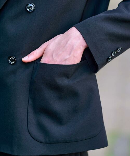 DRESSTERIOR / ドレステリア テーラードジャケット | 【セットアップ可】クリアーカルゼ コンフォータブル ダブルジャケット | 詳細8