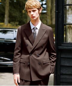 DRESSTERIOR / ドレステリア テーラードジャケット | 【セットアップ可】ブラウンツイル ダブルジャケット