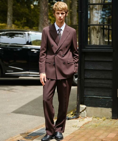 DRESSTERIOR / ドレステリア テーラードジャケット | 【セットアップ可】ブラウンツイル ダブルジャケット | 詳細1