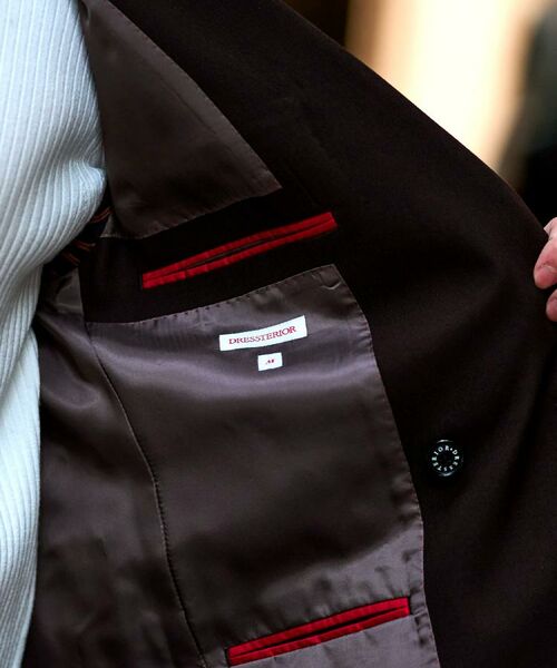 DRESSTERIOR / ドレステリア テーラードジャケット | 【セットアップ可】ブラウンツイル ダブルジャケット | 詳細12