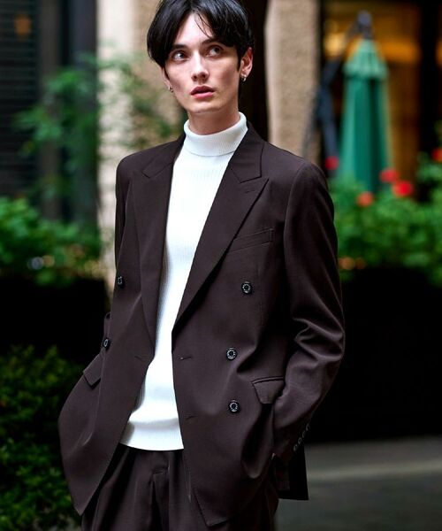 DRESSTERIOR / ドレステリア テーラードジャケット | 【セットアップ可】ブラウンツイル ダブルジャケット | 詳細5