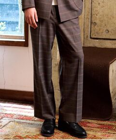 DRESSTERIOR / ドレステリア パンツ | 【セットアップ可】2WAYストレッチ チェック SET UP ワイドパンツ