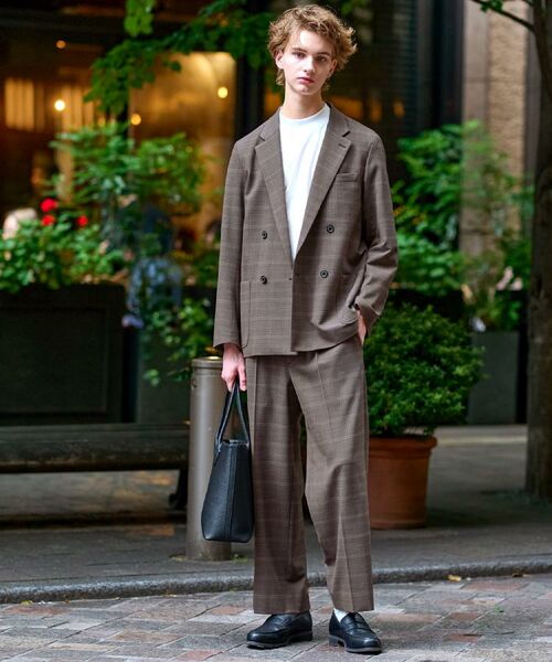 DRESSTERIOR / ドレステリア パンツ | 【セットアップ可】2WAYストレッチ チェック SET UP ワイドパンツ | 詳細3